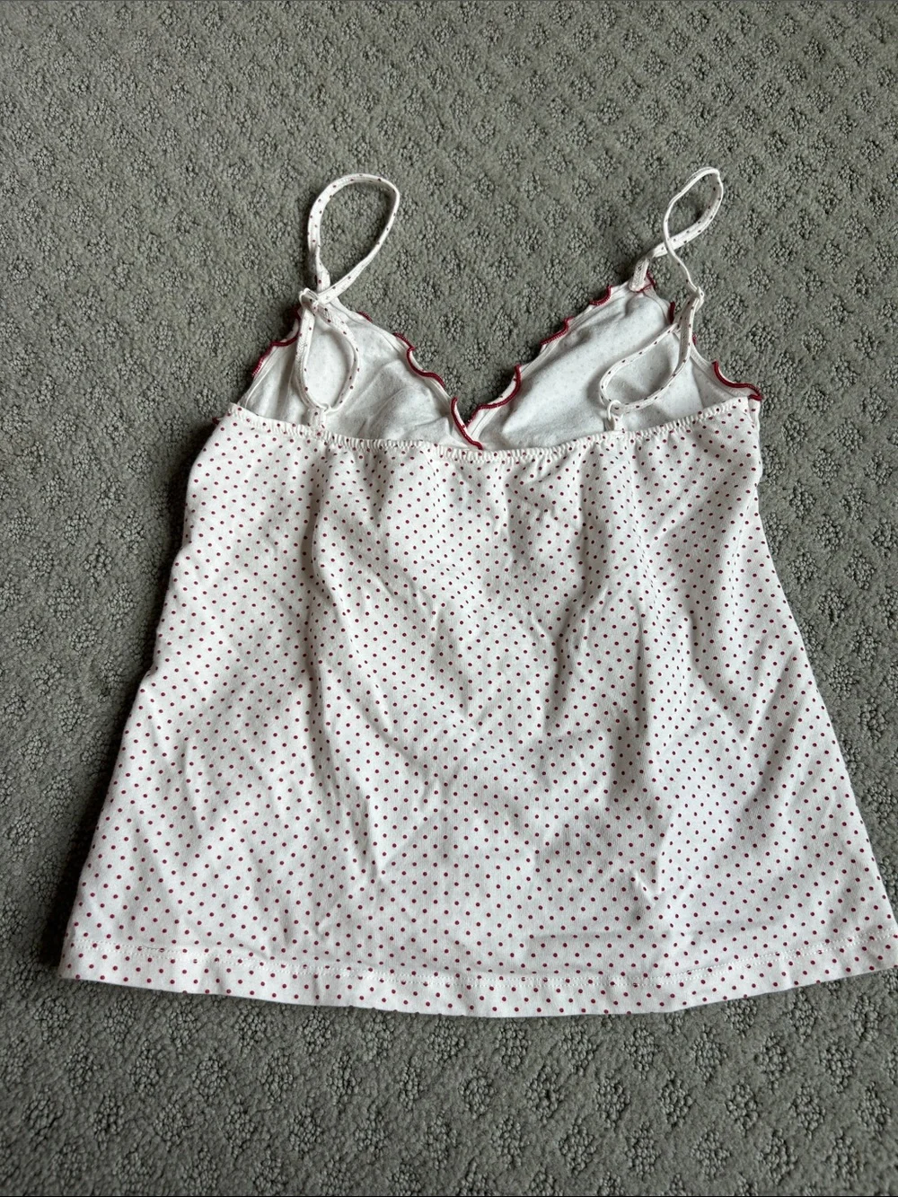 White Polka dot brandy Melville top - Picture 2 of 3